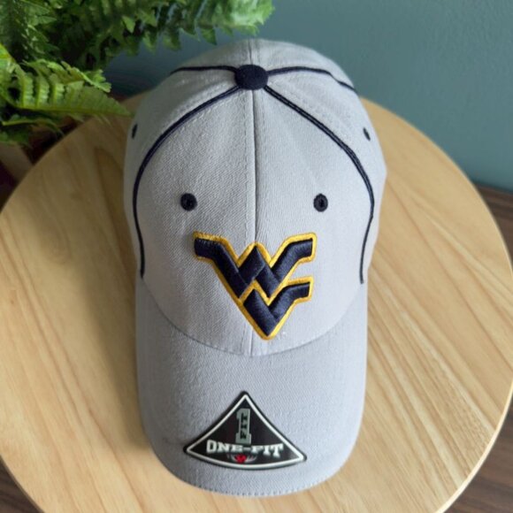 West Virginia University WVU Mountaineers Baseball Hat One Fit Top Of World Gray - Picture 8 of 8
